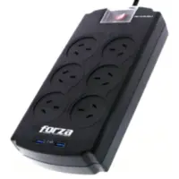 Protector De Tension 220V 2200W Forza Fvp-602USB-A 6 tomas