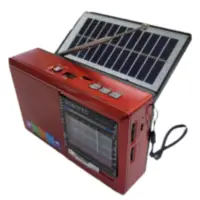 Radio Am/Fm SONFTEC ST-321BTS Usb Recargable Bluetooth Mp3 Panel Solar Roja