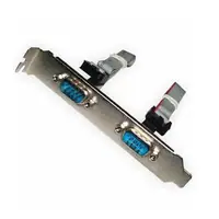 Placa Slot Trasero Serie Rs232 Con 2 Puertos Db9 Conector X 2 Placa Slot Trasero Serie Rs232 Con 2 Puertos Db9 Conector X 2