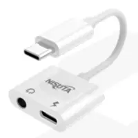 Adaptador Audio Usb-C Macho a Auricular Miniplug Hembra + Usb-C P/Carga Nisuta Adaptador Audio Usb-C Macho a Auricular Miniplug Hembra + Usb-C P/Carga Nisuta