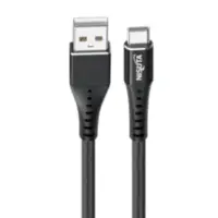 Cable Usb C Macho / A Macho 1 M Carga Rapida 3A Mallado Negro