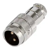 Ficha Conector Gx16 2 Pines Macho Aviacion A Cable