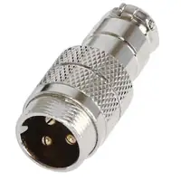 Ficha Conector Gx16 3 Pines Macho Aviacion A Cable