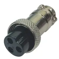 Ficha Conector Gx16 3 Pines Hembra Aviacion A Cable