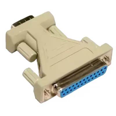 Vista lateral de Adaptador Db25 Hembra A Db9 Macho