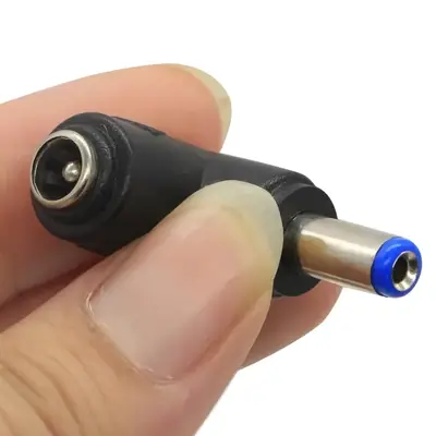 Detalles accesorios de Adaptador Dc Hueco 5,5 X 2,1 Mm Hembra A 5,5 X 2,5 Mm Macho 90 Grados