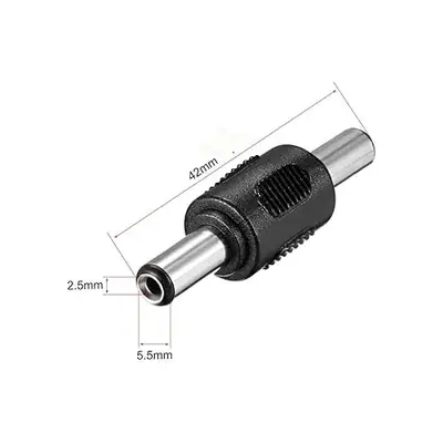 Detalles accesorios de Adaptador Dc Hueco 5,5 X 2,1 Mm Macho-Macho