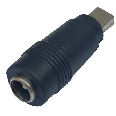 Vista lateral de Adaptador Dc Hueco 5,5 X 2,1 Mm Hembra A Mini-Usb