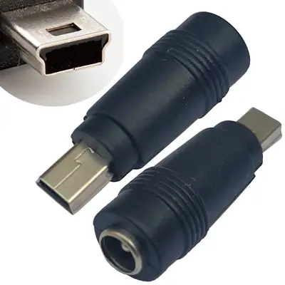Detalles accesorios de Adaptador Dc Hueco 5,5 X 2,1 Mm Hembra A Mini-Usb