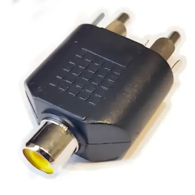 Adaptador Rca Hembra A 2 X Rca Macho