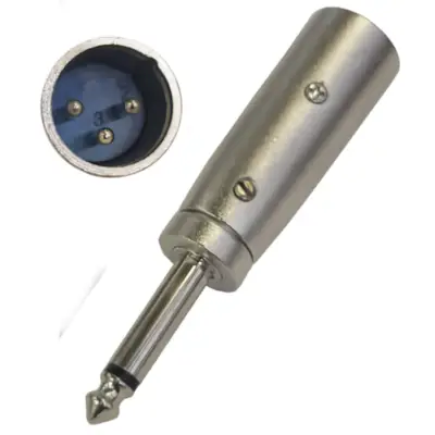 Adaptador Canon 3 Pines Macho A Plug 6,5 Mono Macho