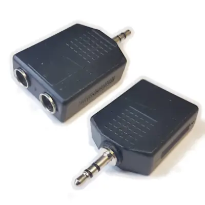 Detalles accesorios de Adaptador Miniplug 3,5 Estereo Macho A 2 Plug 6,5 Stereo Hemb