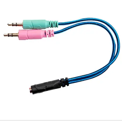 Separador Miniplug 3,5 Hembra 4 Polos A 2 Miniplug 3,5 Macho St 3 Polos Nisuta