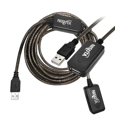 Cable Usb 2.0 A/A Macho-Hembra Extension 15 Mts Amplificad O Nisuta