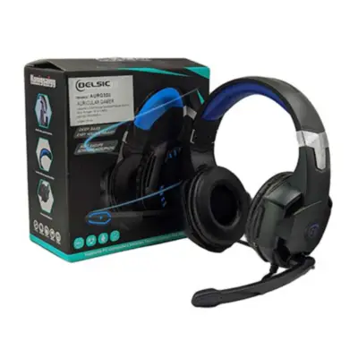 Detalles accesorios de Auricular Belsic Gamer AURG300 Azul