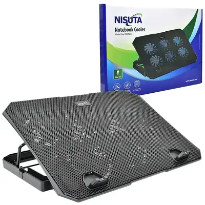 Detalles accesorios de Base Para Notebook Nisuta Nscn86 Reclinable 6 Ventiladores C/ Regulador Velocidad