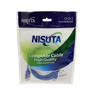 Detalles accesorios de Cable Usb 2.0 A/A Macho-Hembra Extension 5 Mts Azul Blindado C/Filtro