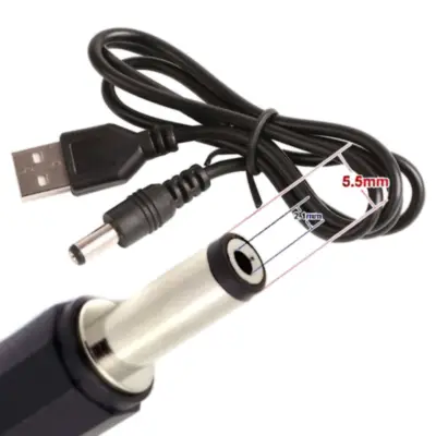 Detalles accesorios de Cable Usb A Macho / Plug Dc 5,5 X 2,1Mm Largo 1,8 M