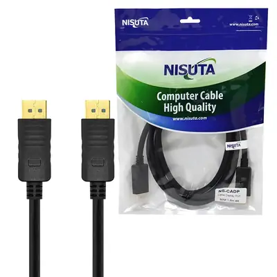 Detalles accesorios de Cable Displayport Macho-Macho 1,8 Mts 1.2V 4K Negro