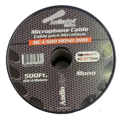 Vista lateral de Cable Microfono 3Mm Diametro Monoaural Audiopipe Mc1 Precio X Metro