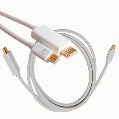 Detalles accesorios de Cable Mini Displayport Macho - Hdmi Macho 1,5 Mts 1080P 60Hz Blanco