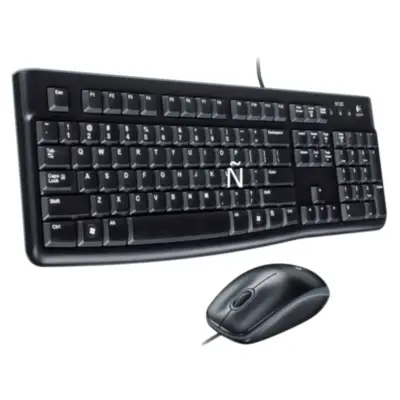 Teclado + Mouse Usb Logitech Mk120 Espanol Negro