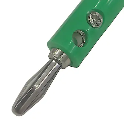 Detalles accesorios de Ficha Banana Plug Macho Con Tornillo Verde