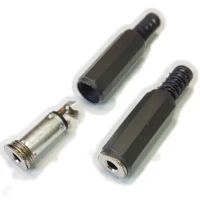 Detalles accesorios de Conector Ficha Miniplug 3,5 Jack Hembra Mono Plast