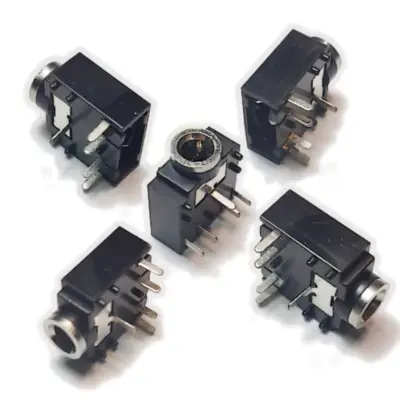 Detalles accesorios de Conector Ficha Miniplug 3,5 Jack Hembra Estereo Plastico P/Circ Con Corte