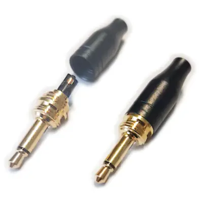 Detalles accesorios de Conector Ficha Miniplug 3,5 Macho Mono Dorado A Rosca Hembra
