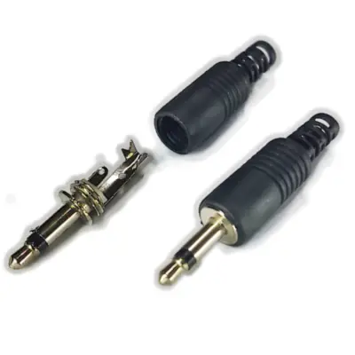 Detalles accesorios de Conector Ficha Miniplug 3,5 Macho Mono Plastico
