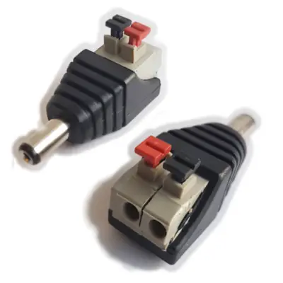 Detalles accesorios de Ficha Dc Hueco 5,5 X 2,1 X 9,5 Mm Plug Macho Push Terminal
