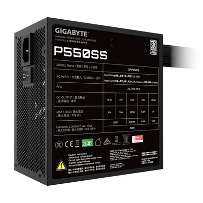 Fuente 550W Gigabyte Gp-P550Ss 80 Plus Silver