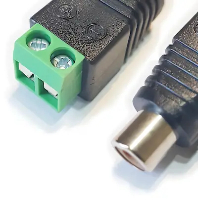 Detalles accesorios de Conector Ficha Rca Hembra Jack A Bornera