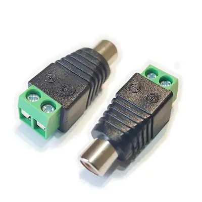 Detalles accesorios de Conector Ficha Rca Hembra Jack A Bornera