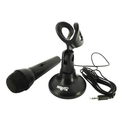 Vista lateral de Microfono Para Pc De Pie Nisuta Nsmic180