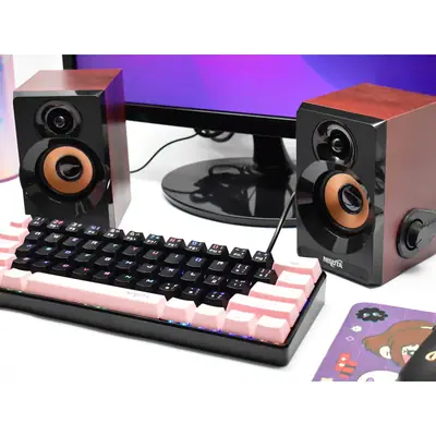 Detalles accesorios de Parlantes Usb Nisuta Nspau63 Madera 6W