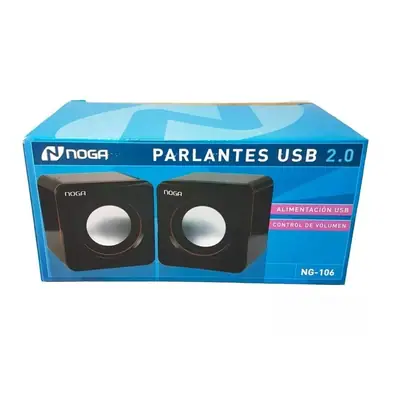 Vista lateral de Parlantes Usb Noga Ng-106 Negro 1W