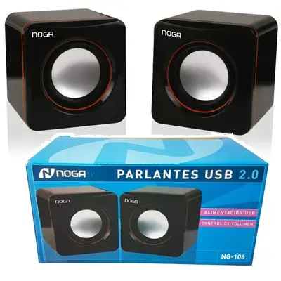 Detalles accesorios de Parlantes Usb Noga Ng-106 Negro 1W
