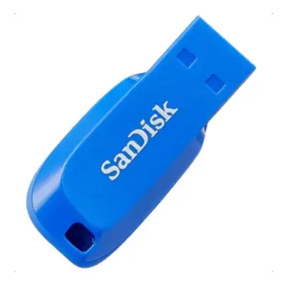 Vista lateral de Pendrive 32Gb Usb 2.0 Sandisk Cruzer Blade Azul
