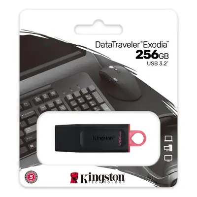 Detalles accesorios de Pendrive 256Gb Usb 3.2 Kingston Dtx Exodia Negro