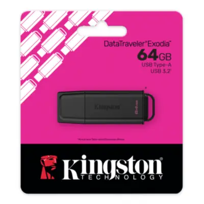 Detalles accesorios de Pendrive 64Gb Usb 3.2 Kingston DtxG2 Exodia Negro