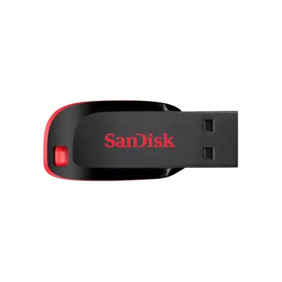 Vista lateral de Pendrive 64Gb Usb 2.0 Sandisk Cruzer Blade