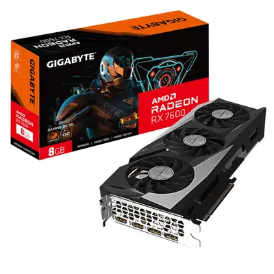 Placa Video GIGABYTE Radeon RX 7600 GAMING OC 8G