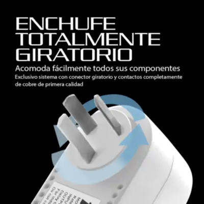 Vista lateral de Protector De Tension 220V 1800W Forza Fvp-1202B-A