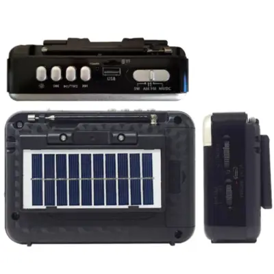 Detalles accesorios de Radio Am/Fm Daihatsu D-RP60PRO Usb Recargable Bluetooth Mp3 Panel Solar Negra