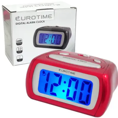 Detalles accesorios de Reloj Despertador Digital Eurotime 1618 Rojo