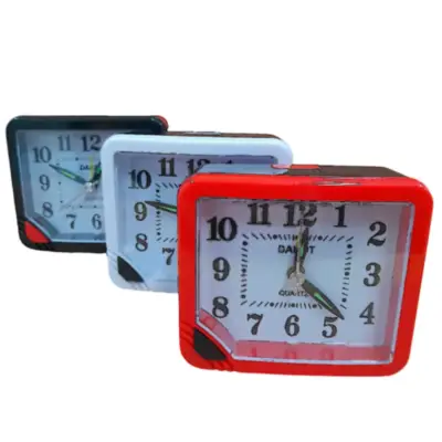 Vista lateral de Reloj Despertador 4 agujas Dakot A11 Rojo vivo Negro
