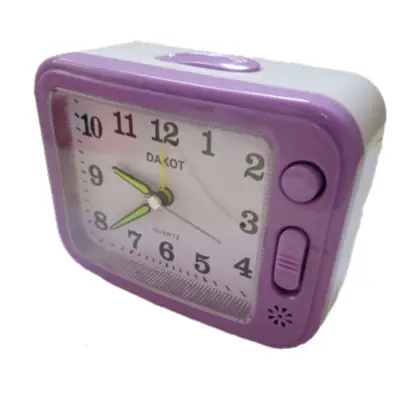 Vista lateral de Reloj Despertador 4 agujas Dakot A92 Violeta