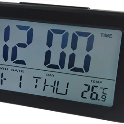 Detalles accesorios de Reloj Despertador Con Fecha Y Temperatura Tressa DD-715 Negro